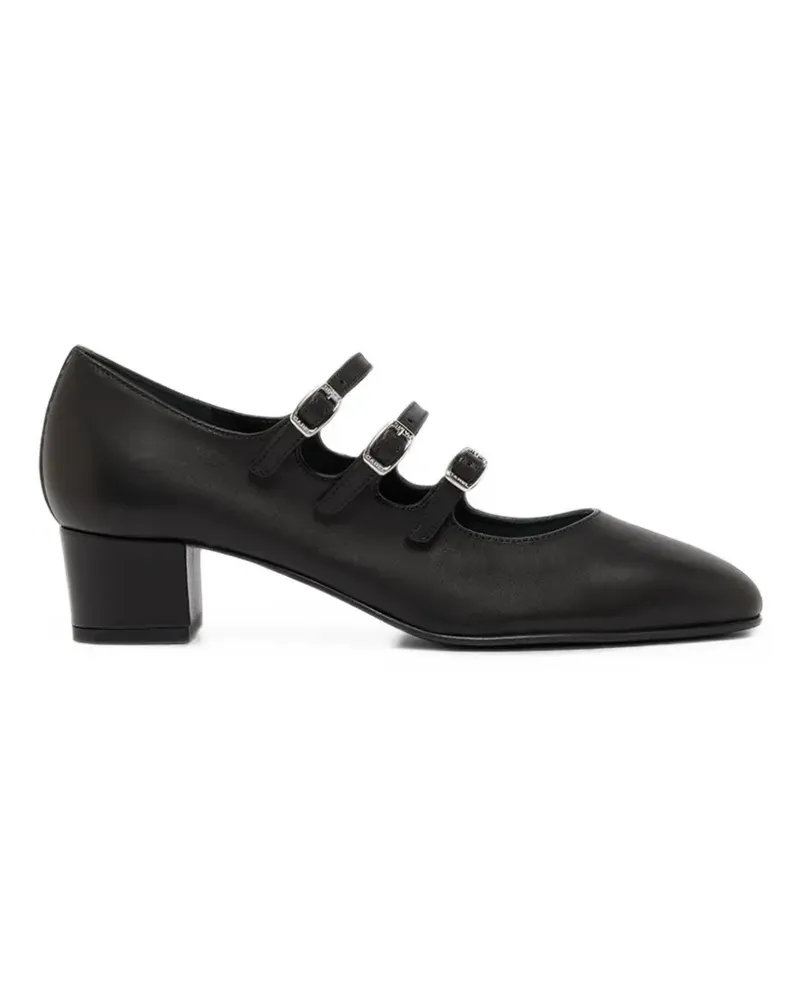 Carel Kina Pumps mit drei Riemen - Schwarz Schwarz