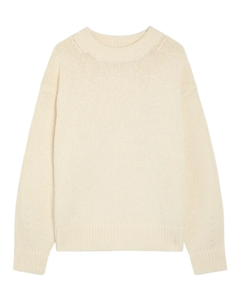 Reformation Cove ribbed-knit crew-neck sweater - Nude Nude