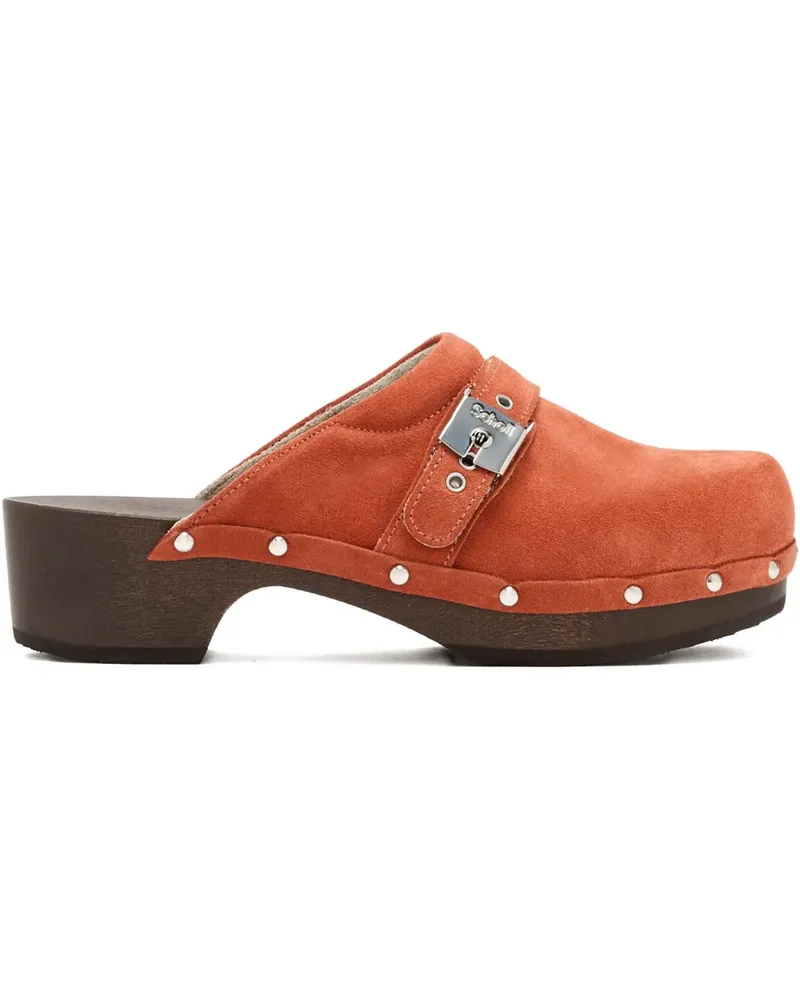 Scholl Nieten-Mules mit Schnallenverschluss 50mm - Orange Orange
