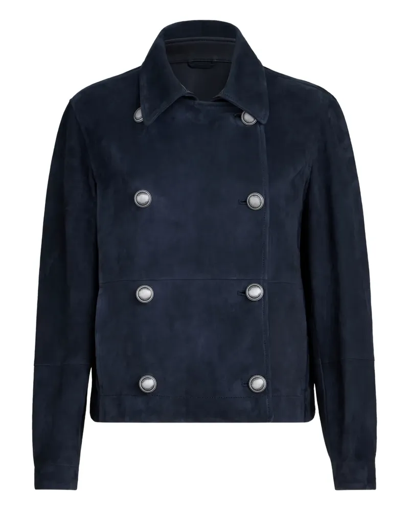 Brunello Cucinelli Doppelreihige Jacke mit Monili-Detail - Blau Blau