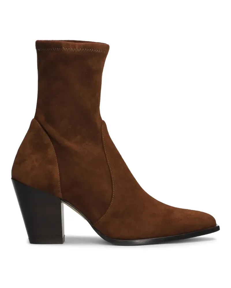 Stuart Weitzman pointed-toe suede boots - Braun Braun