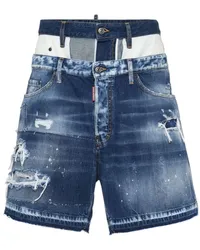 Dsquared2 Jeans-Shorts im Distressed-Look Blau