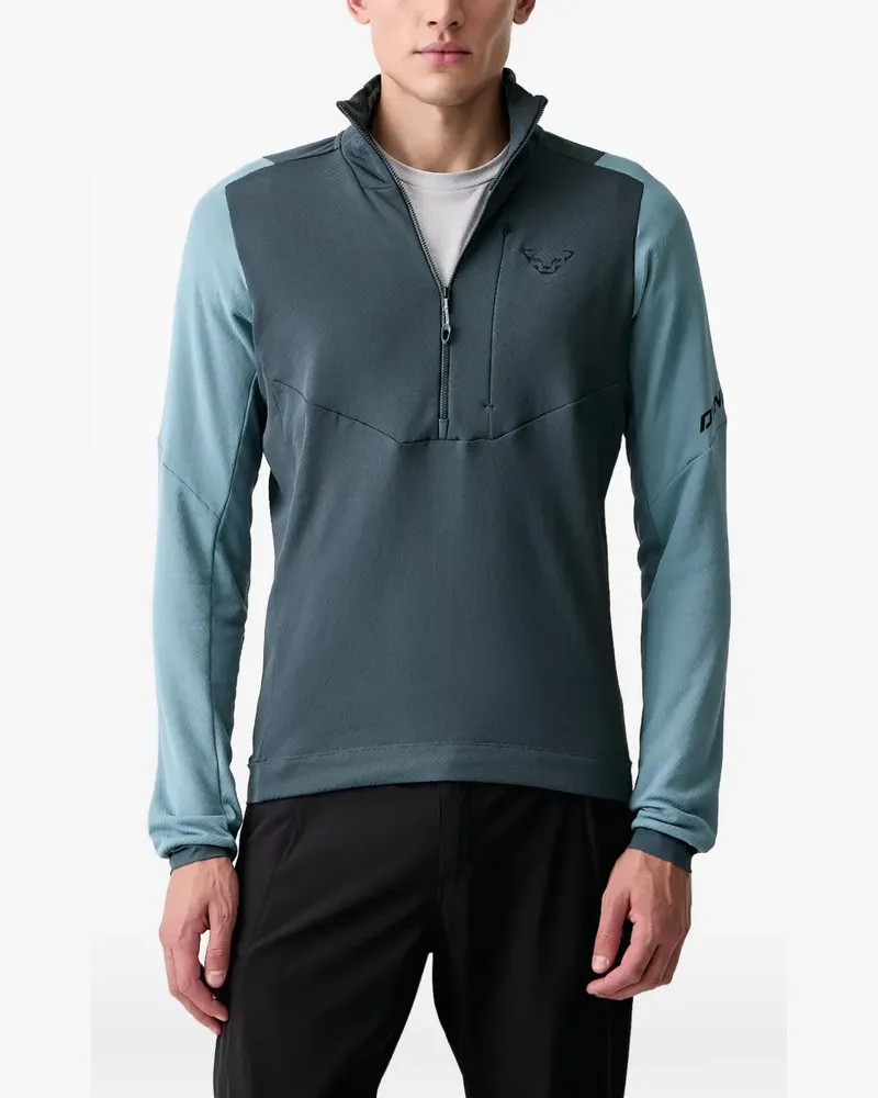 Dynafit panelled half-zip sweater - Blau Blau