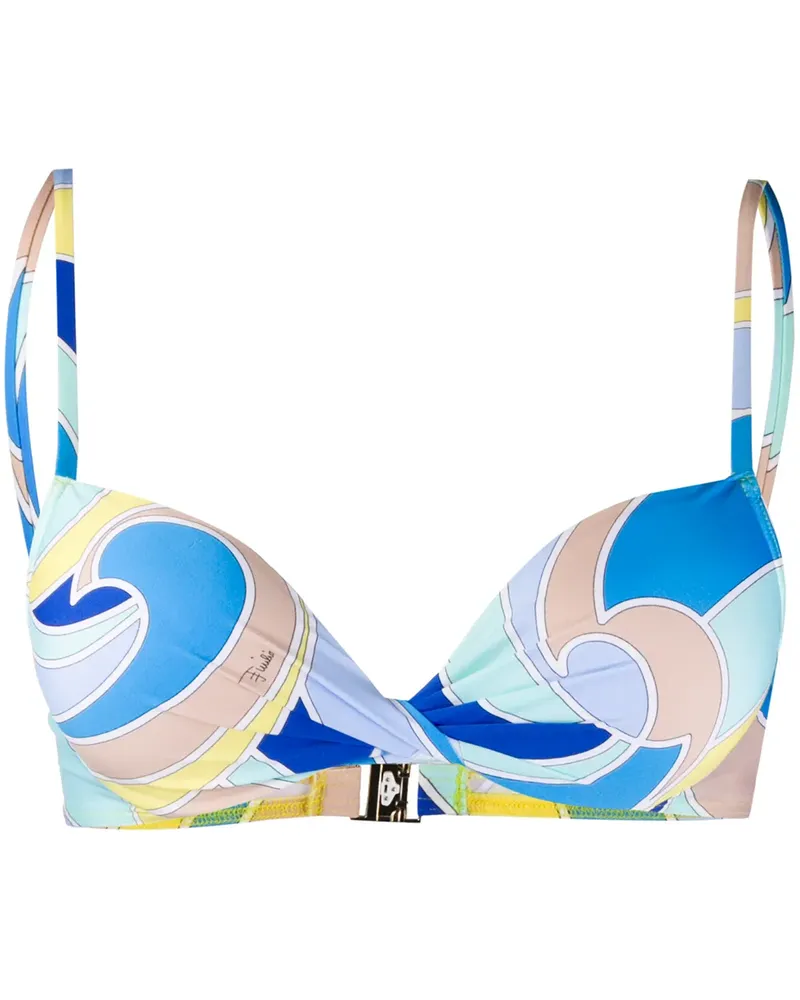Emilio Pucci Quirimbas' Bikinioberteil mit Print - Blau Blau