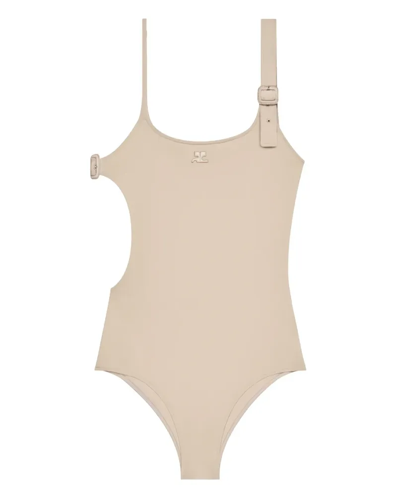 Courrèges Badeanzug mit Cut-Out - Nude Nude