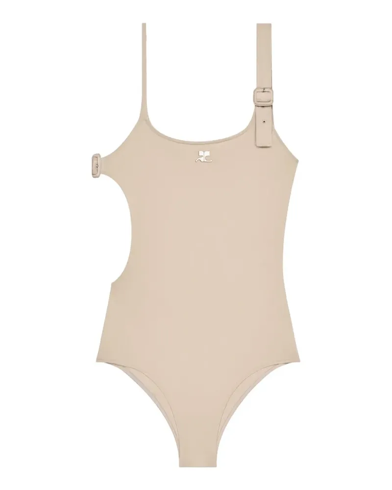 Courrèges Badeanzug mit Cut-Out - Nude Nude