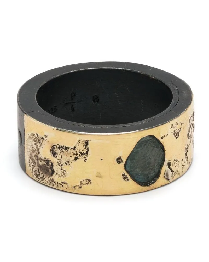 Parts Of Four Vergoldeter Sistema Ring mit Diamant - Schwarz Schwarz