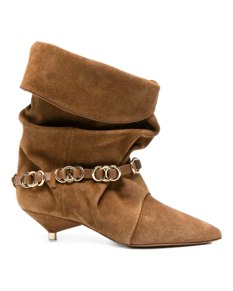 Isabel Marant Edrik ring-detail ankle boots - Braun Braun