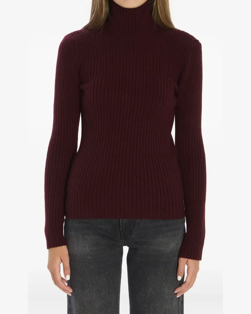Max Mara Gerippter Pullover - Rot Rot