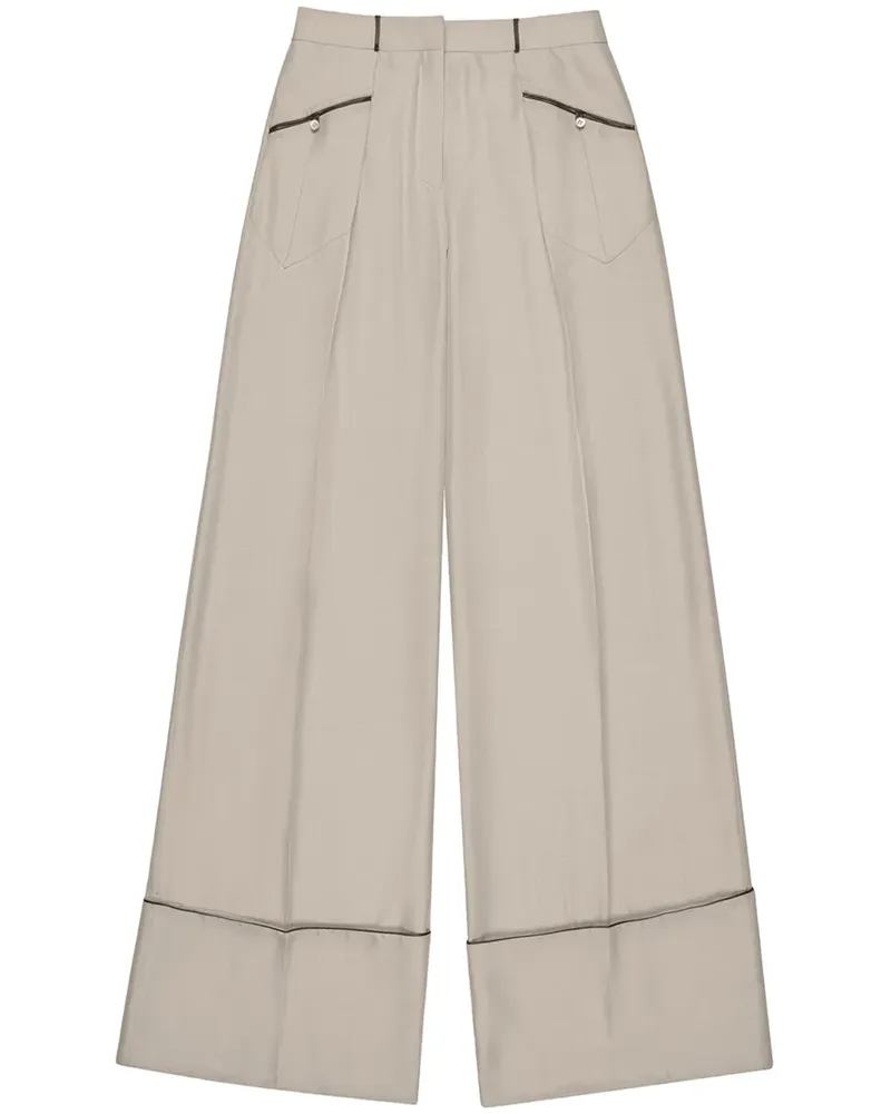 Bally Palazzohose aus Seide - Nude Nude