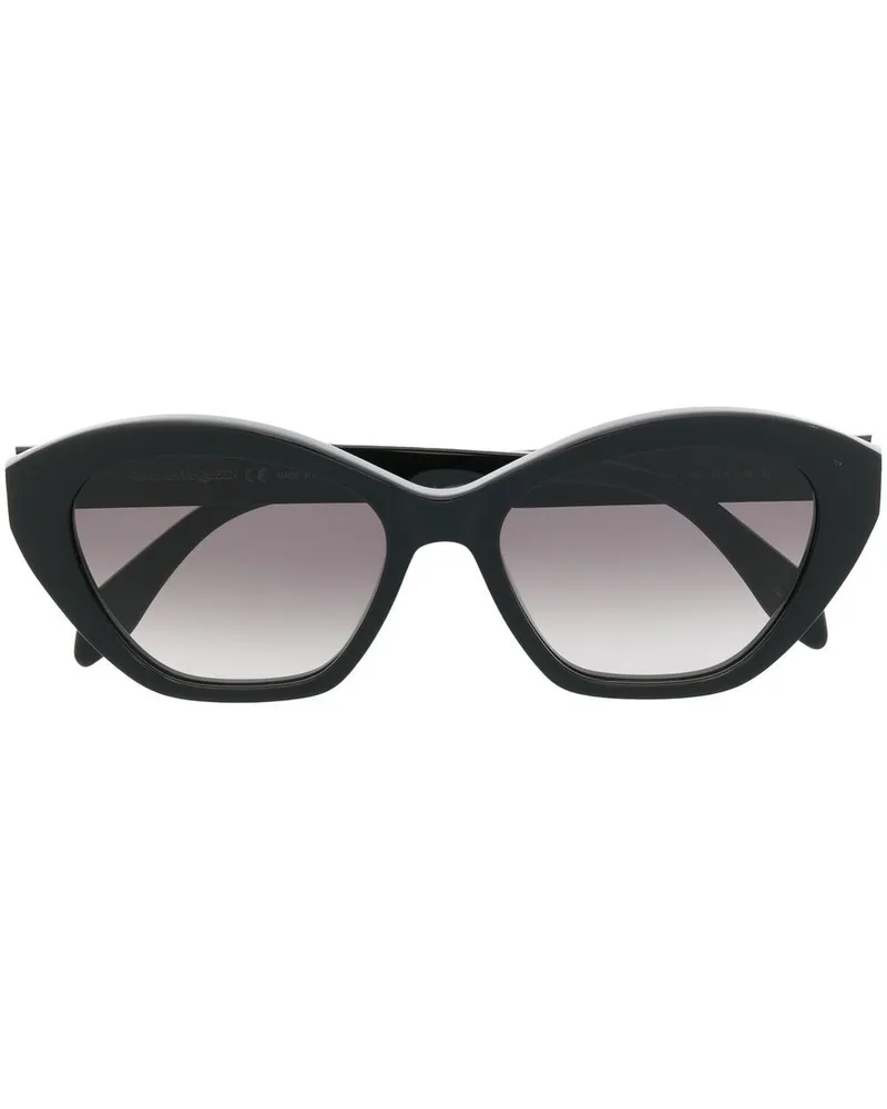 Alexander McQueen Sonnenbrille im Cat-Eye-Design - Schwarz Schwarz