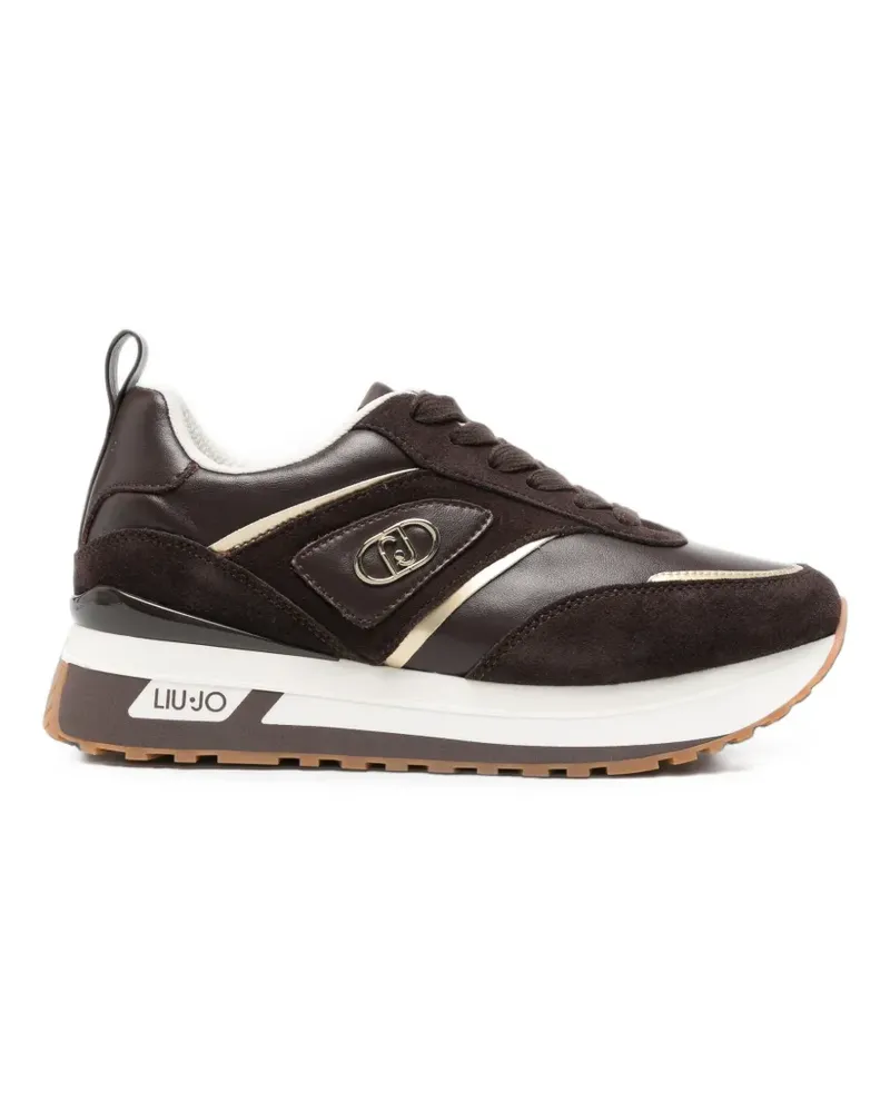 Liu Jo Sneakers mit Logo-Schild - Braun Braun
