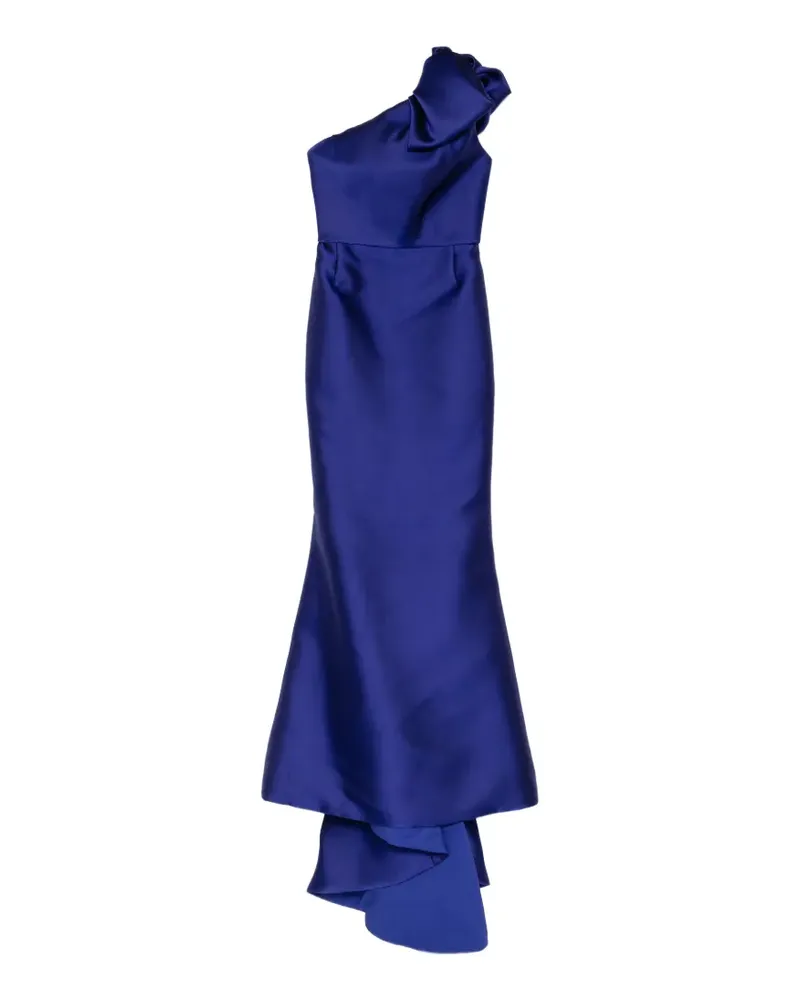 Marchesa bow-detail asymmetric gown - Violett Violett
