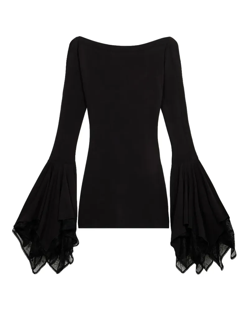 Blumarine Minikleid mit ausgestellten Ärmeln - Schwarz Schwarz