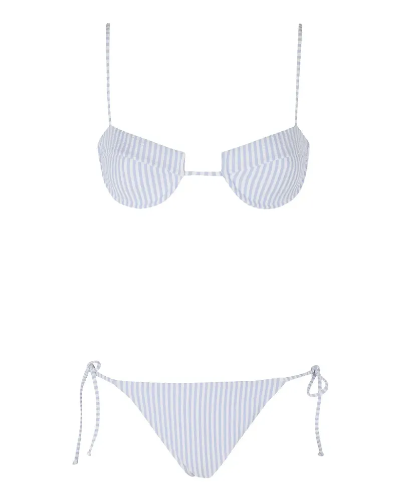 MC2 Saint Barth Gestreifter Sarielle Bikini - Blau Blau