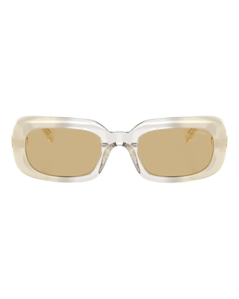 Miu Miu Sonnenbrille mit eckigem Gestell - Nude Nude
