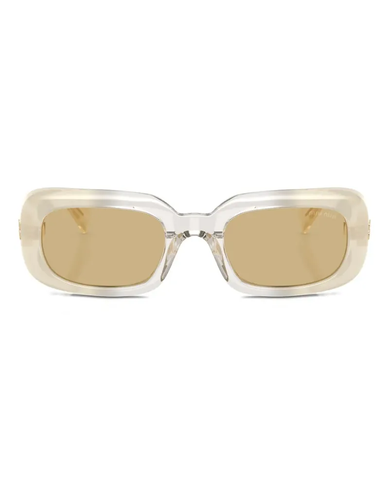 Miu Miu Sonnenbrille mit eckigem Gestell - Nude Nude
