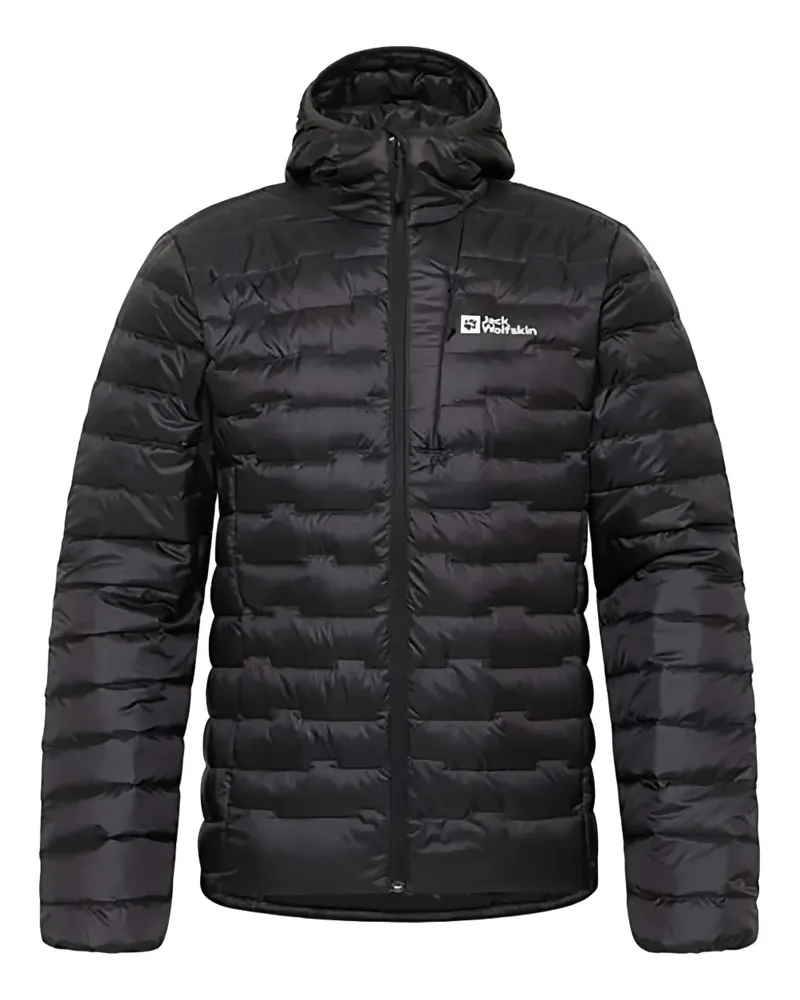 Jack Wolfskin Gesteppte Kapuzenjacke - Schwarz Schwarz