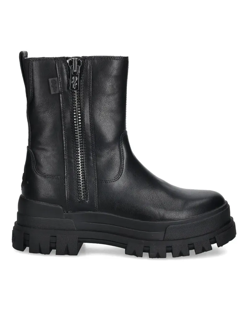 Buffalo Aspha zip lug-sole boots - Schwarz Schwarz