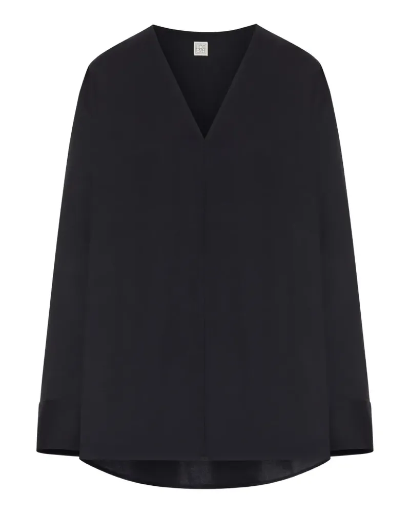Totême Bluse mit V-Ausschnitt - Schwarz Schwarz