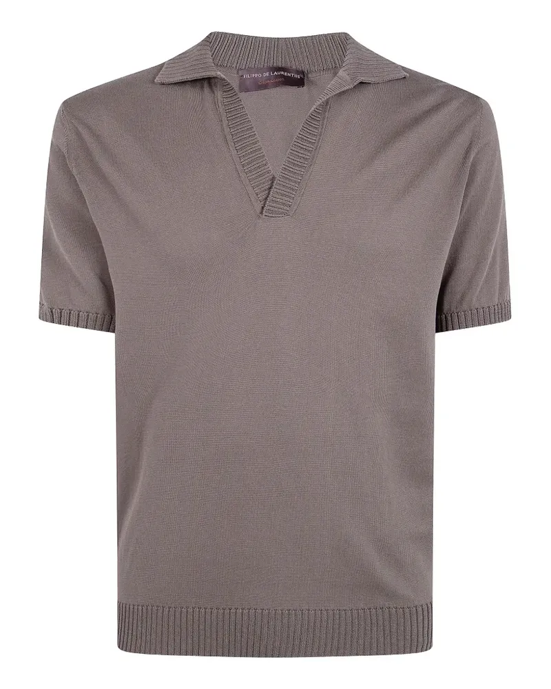 Filippo de Laurentiis knitted V-neck T-shirt - Grau Grau