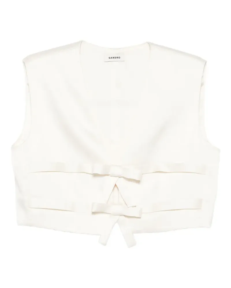 Sandro Top mit Schleifendetail - Nude Nude