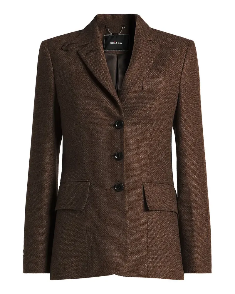 Kiton Sakko mit fallendem Revers - Braun Braun