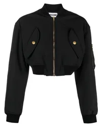 Moschino Bomberjacke mit Logo-Stickerei Schwarz