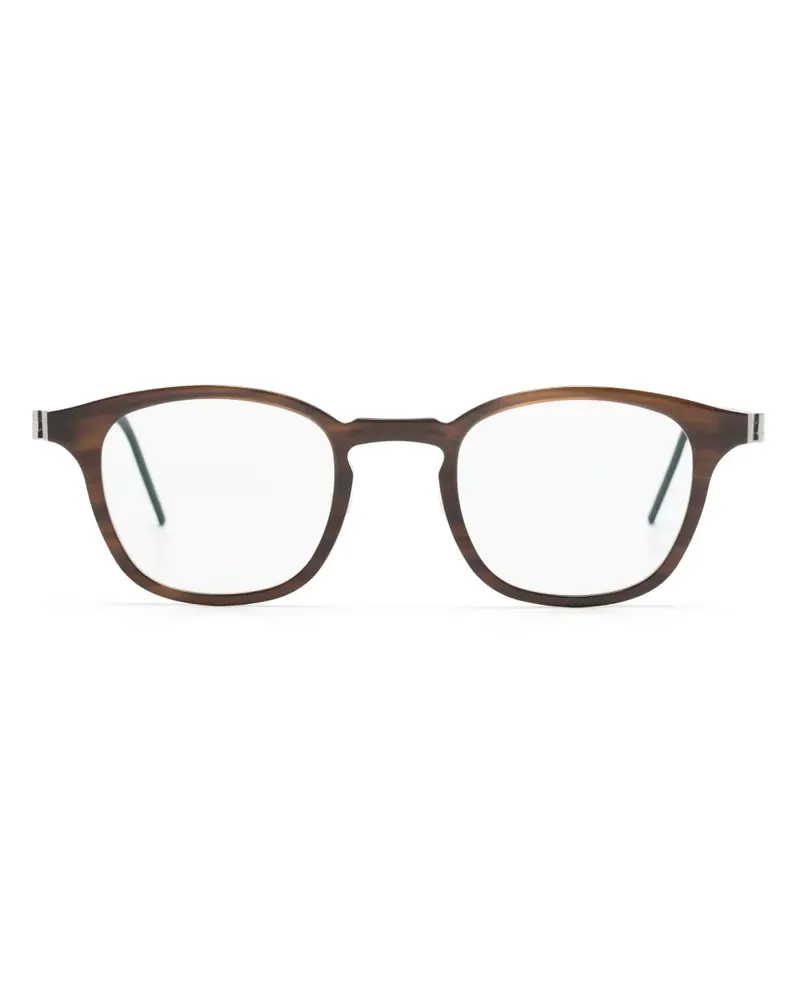 Lindberg Brille mit eckigem Gestell - Silber Silber