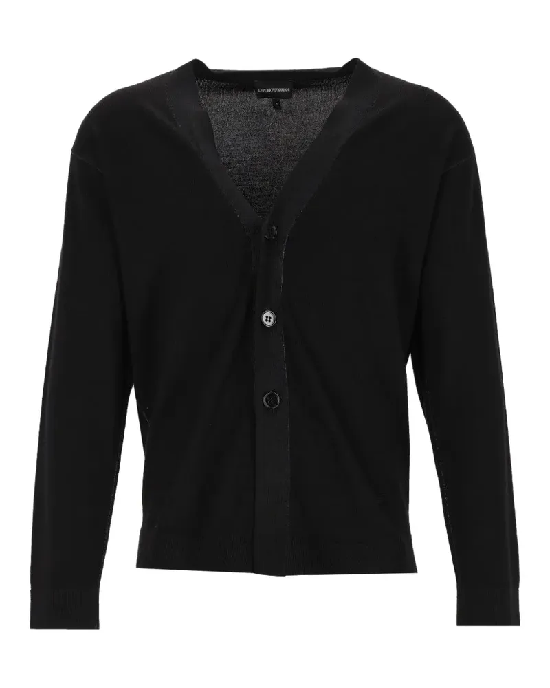 Emporio Armani button-up knitted cardigan - Schwarz Schwarz