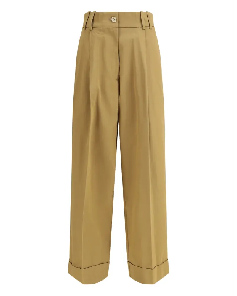P.A.R.O.S.H. P.A.R.O H. pleated cuffed pants - Nude Nude