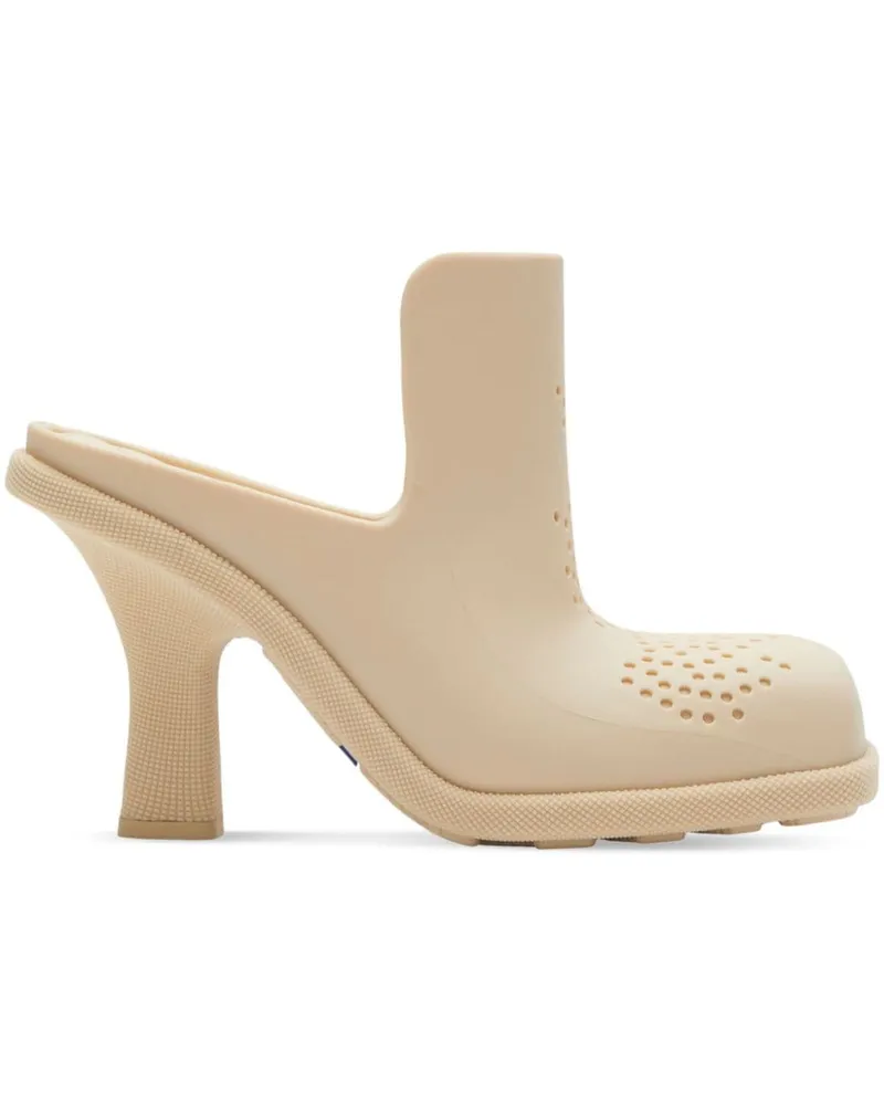 Burberry Equestrian Knight Mules - Nude Nude