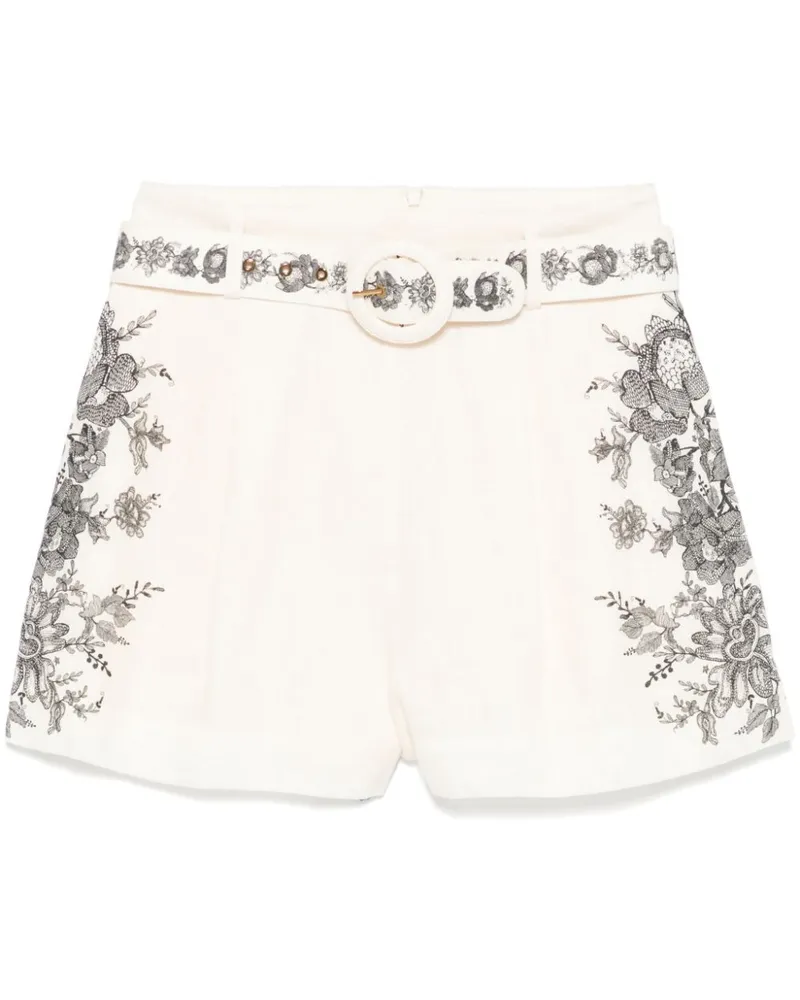 Zimmermann Shorts mit Gürtel - Nude Nude