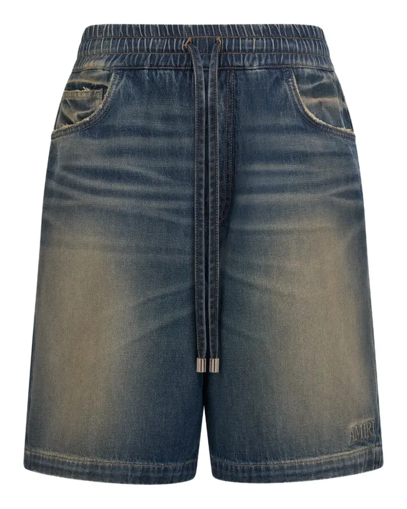 Amiri drawstring denim shorts - Blau Blau