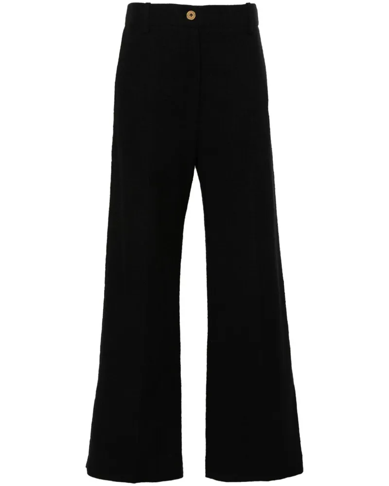 Patou Iconic Tweed-Hose mit geradem Bein - Schwarz Schwarz