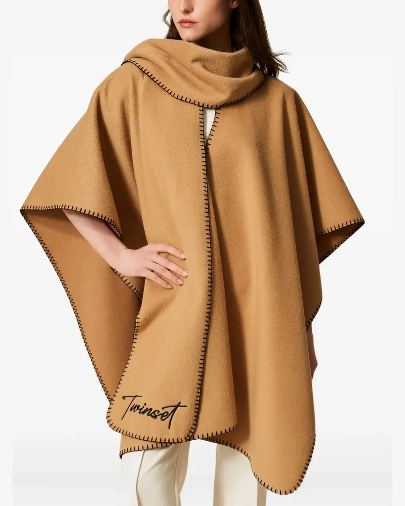 Twin-Set stitched cape - Braun Braun