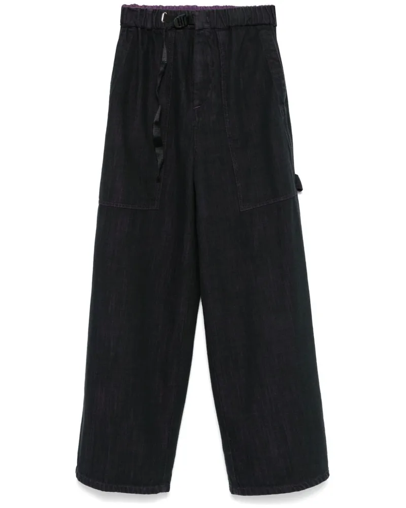 PLAN C Jeans mit weitem Bein - Schwarz Schwarz