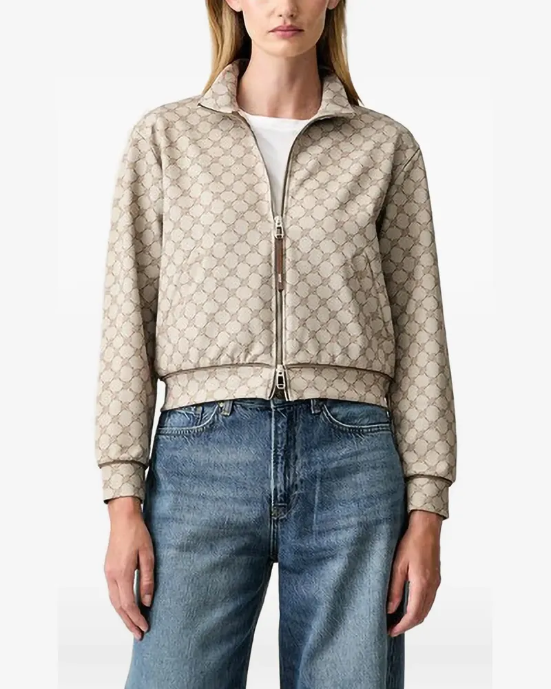 JOOP! cornflower-print zip-up sweatshirt - Nude Nude