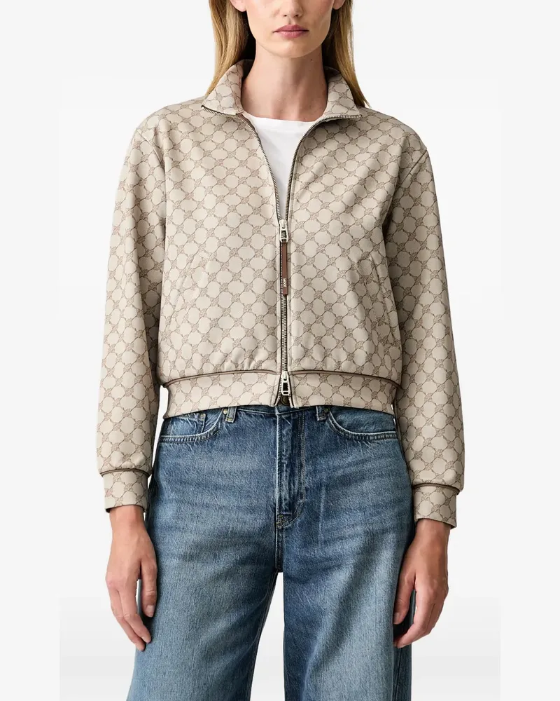 JOOP! Sweatshirt mit Kornblumenprint und Reißverschluss - Braun Braun