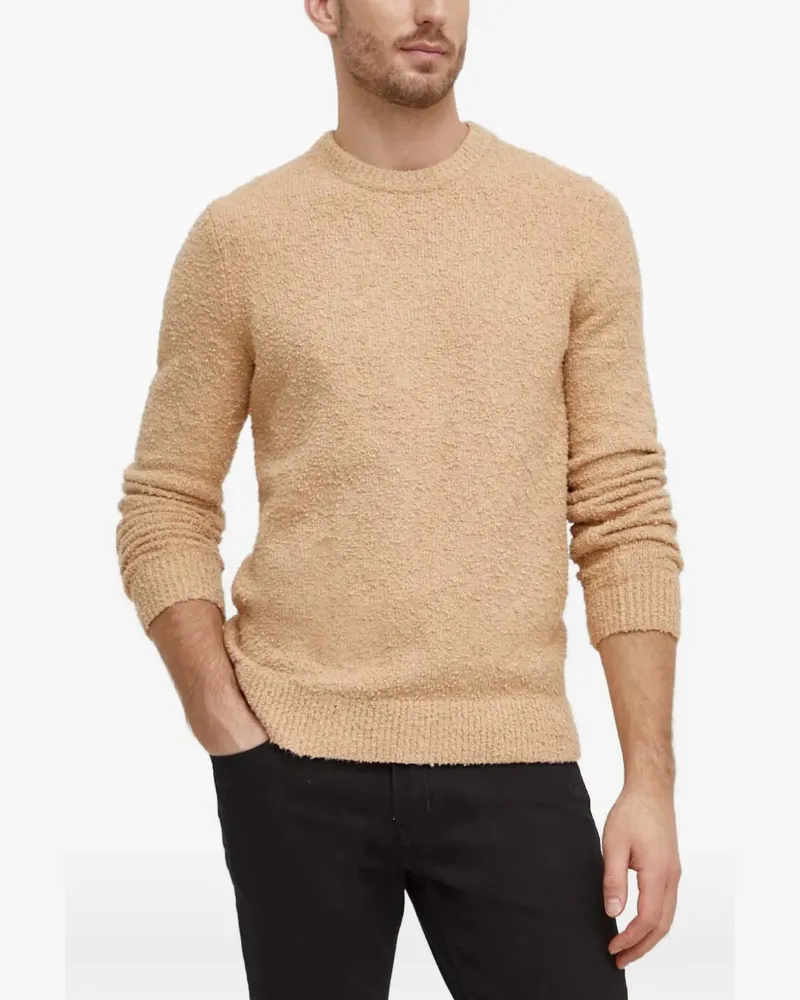 Michael Kors bouclé-knit crew-neck sweater - Nude Nude