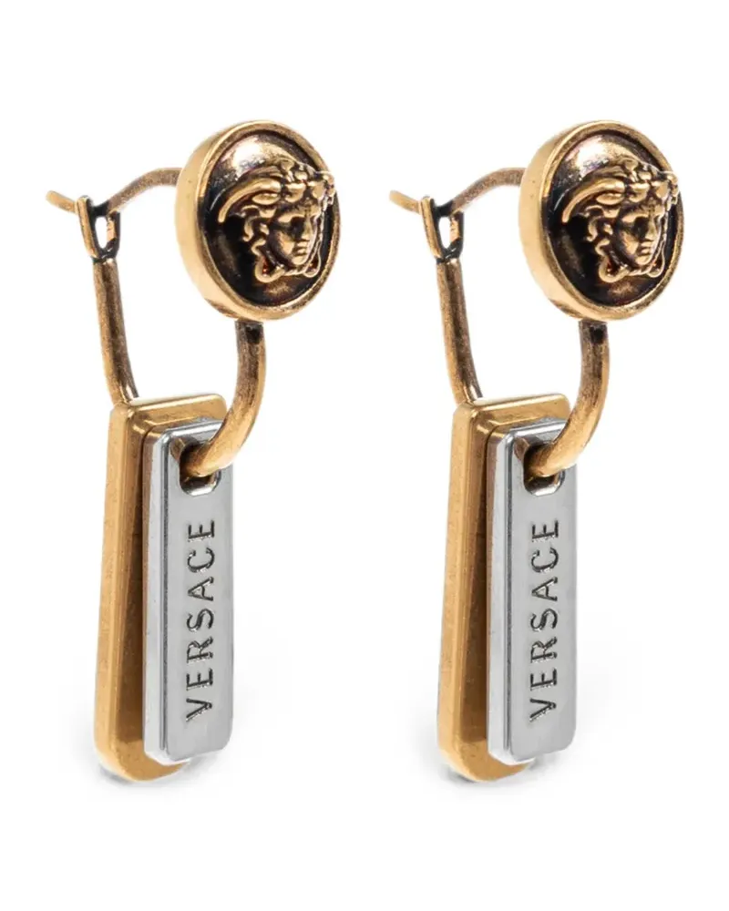 Versace Medusa plaque drop earrings - Gold Gold