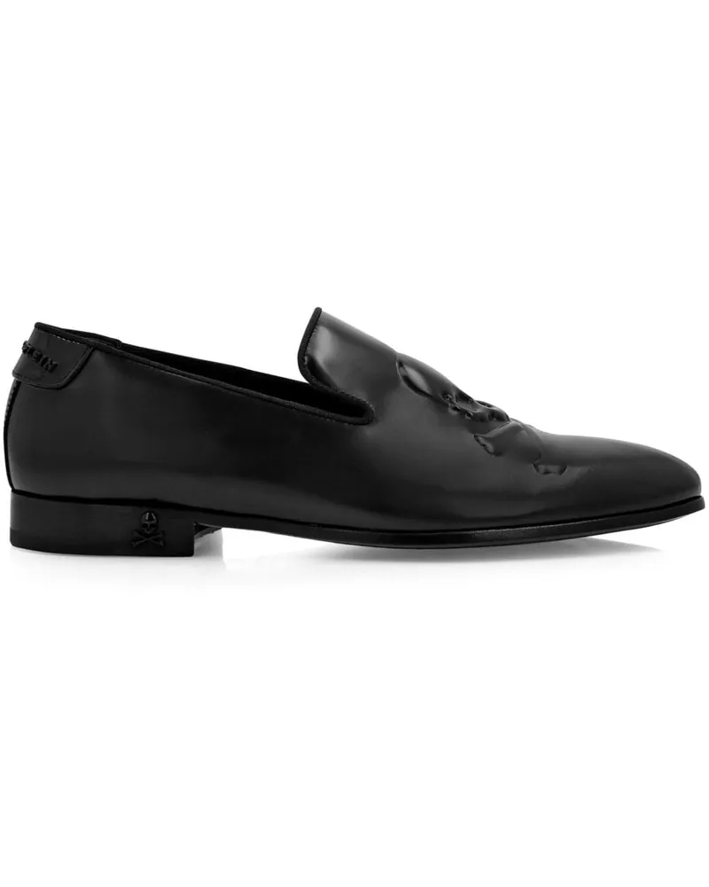 Philipp Plein Loafer mit Totenkopf - Schwarz Schwarz