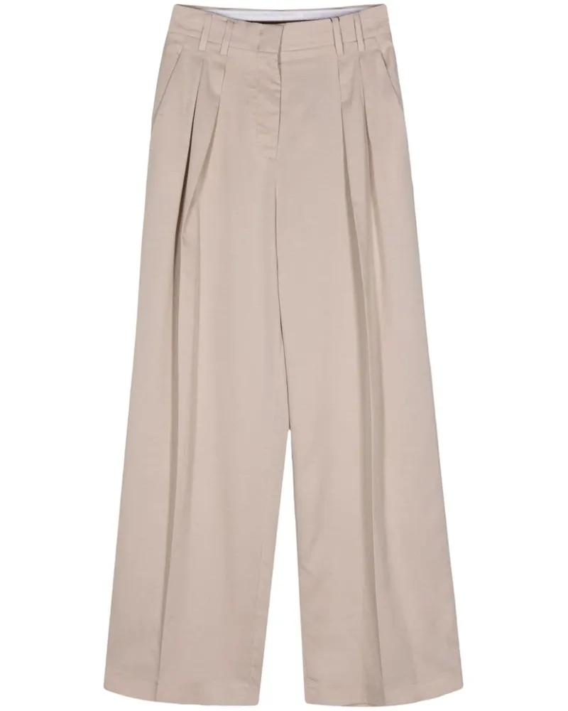 MOORER Riven-NTF Hose mit weitem Bein - Nude Nude