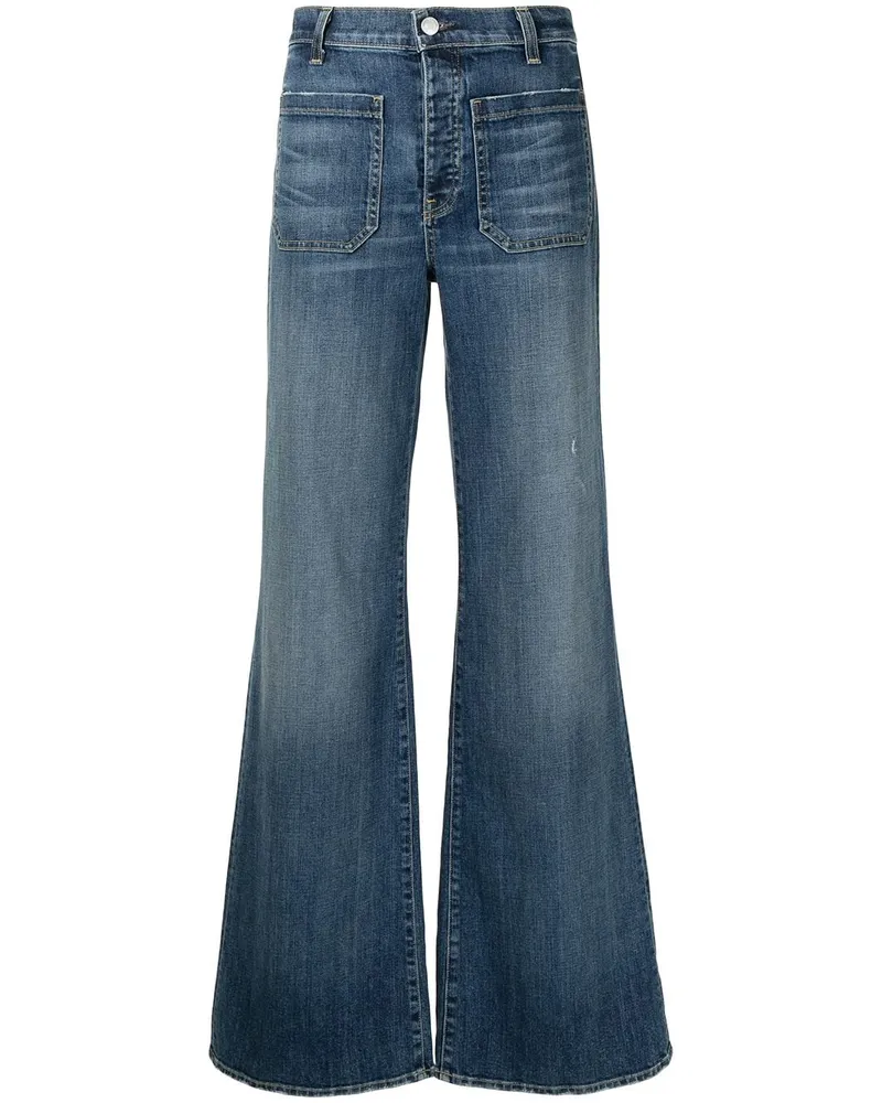 Nili Lotan Hose mit weitem Bein - Blau Blau