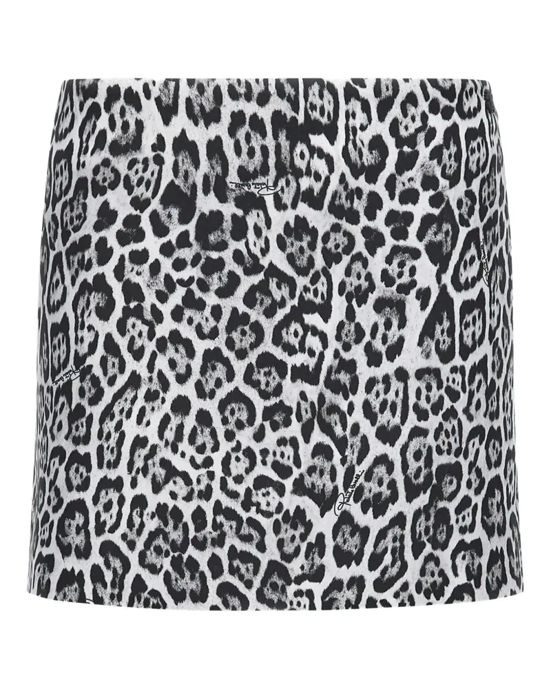 Roberto Cavalli Minirock mit Leoparden-Print - Schwarz Schwarz