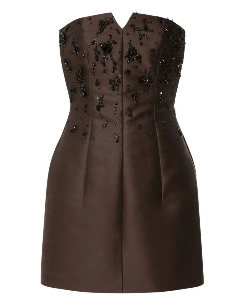 Alberta Ferretti Trägerloses Minikleid - Braun Braun