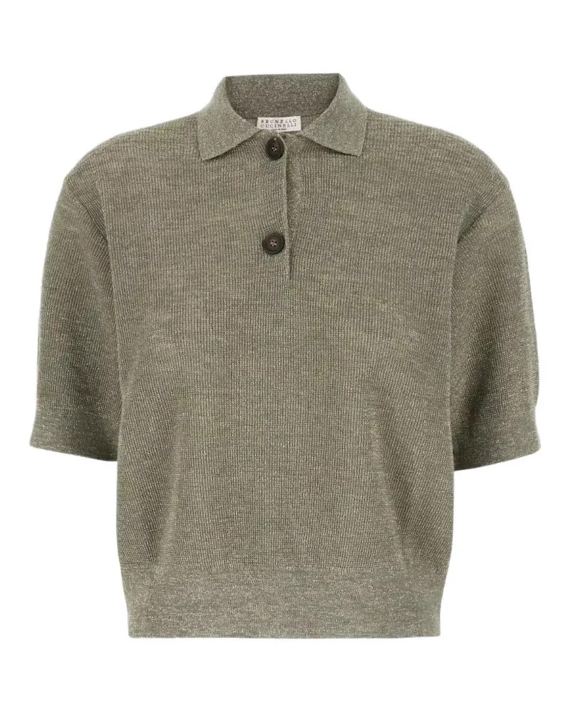 Brunello Cucinelli cropped polo shirt - Grau Grau