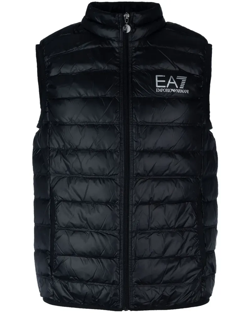 EA7 Gefütterte Weste - Schwarz Schwarz