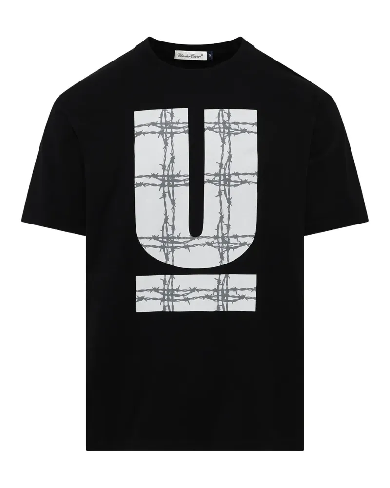 Undercover T-Shirt mit Stacheldraht - Schwarz Schwarz