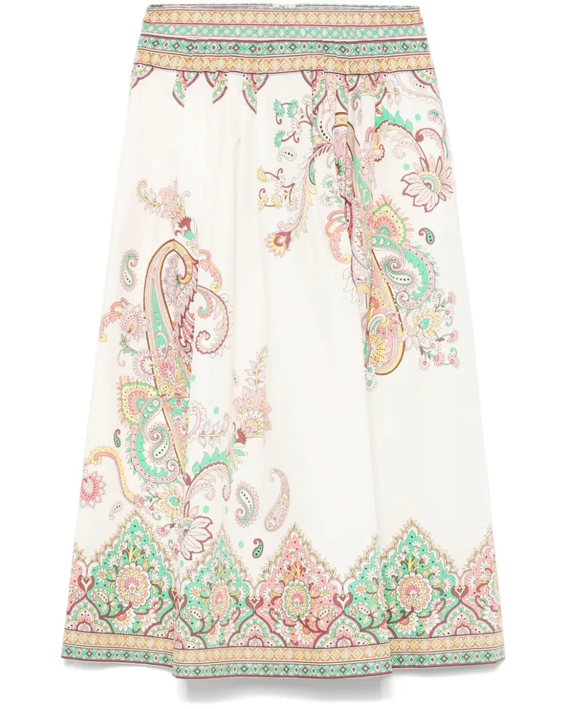 Etro Midirock mit Print - Nude Nude